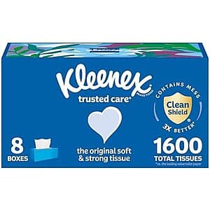 8-pk 200-ct Kleenex Trusted Care Facial Tissues $12.70 w/ Subscribe & Save