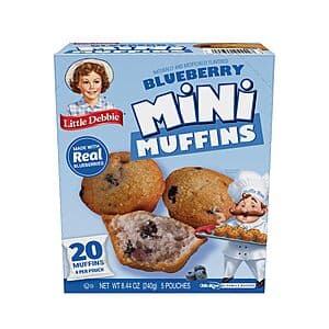 8.44oz Little Debbie Blueberry Mini Muffins (5 Pouches) $2.40 w/ Subscribe & Save