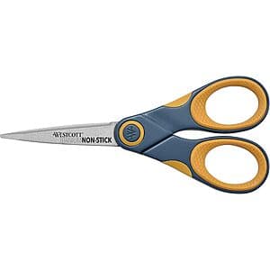 Select Locations: Westcott 5" Non-Stick Titanium Scissors (14881) $3.50