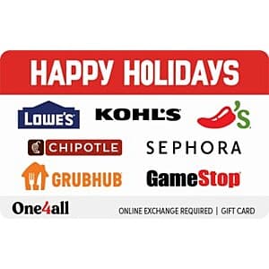 $50 One4All Multiple Retailer eGift Cards + $7.50 Bonus $47.50