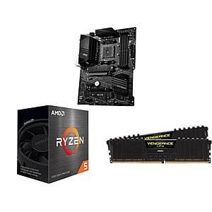 Bundle: Ryzen 5 5500 CPU + 32GB Corsair DDR4-3200 RAM + MSI B550-A PRO AM4 ATX Mobo $260 + Free Shipping