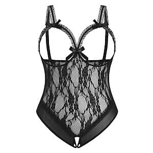 Avidlove Women's Plus Size V-Neck Lace Babydoll Bodysuit Lingerie (Various) $5