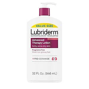 Select Accts: 32-Oz Lubriderm Advanced Therapy Fragrance-Free Hand & Body Lotion $8.10 w/ S&S