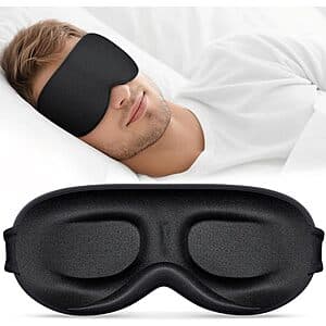 Vynix 3D Blackout Sleep Mask for Side Sleepers (Black) $4.60