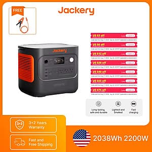 Jackery Explorer 2000 v2 LiFePO4 2200W Power Station w/ 12V Charging Cable $540.25 + Free S&H