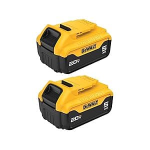 2-Ct DeWALT 20V MAX 5Ah Lithium Ion Battery Kit $85.50 + Free S&H w/ Prime