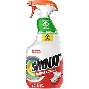 22-oz Shout Active Enzyme Laundry Stain Remover Spray $2.80 w/ S&S