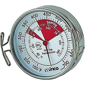 2" Winco Grill Surface Thermometer w/ Pot Clip $4.80