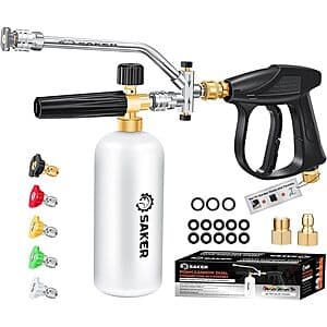 Prime Members: Saker Foam Cannon Dual-Function Kit for Pressure Washers $29.50 + Free S&H