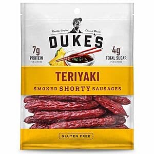 Select Accounts: 5-Oz Duke's Teriyaki Pork Smoked Shorty Sausages $5.30 w/ S&S