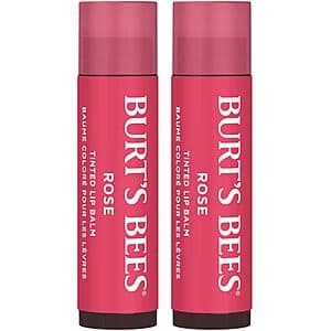 2-Pack Burt's Bees Tinted Lip Balm (Rose) $4.65 w/ Subscribe & Save