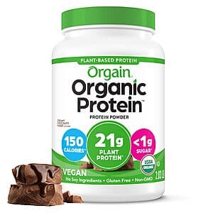 Select Accounts: 2.03-lb Orgain Organic Vegan Protein Powder (Chocolate Fudge) $9 w/ Subscribe & Save