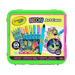 50-Piece Crayola Neon Glow in the Dark Art Set w/ Neon Paint, Markers & Crayons $11.50