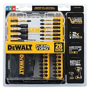 26-Piece DeWALT FlexTorq 1/4" x Impact Driver Bit $14 + Free Store Pickup