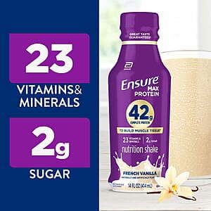 14-Oz Ensure Max 42g Protein Shake (Chocolate or Vanilla) + $4 Walmart Cash $4 + Free Store Pickup