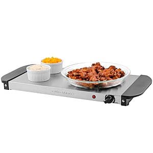 OVENTE Stainless Steel Electric Warming Tray w/ Temp Control (20.63" x 9.25") $18.15