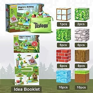 48-Pc 1" Toylogy Magnetic Building Blocks Forest Set $7