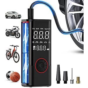 InflaVive 150PSI Portable Tire Inflator / Air Compressor $15