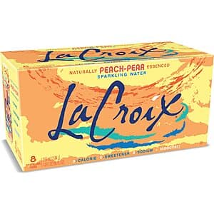 8-Pack 12-Oz LaCroix Naturally Sparkling Water (Peach-Pear) $2.50