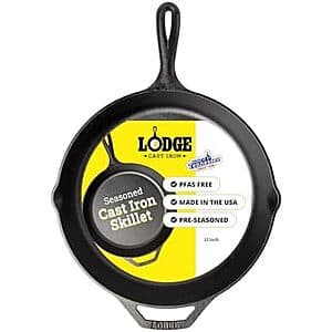 12" Lodge Seasoned Cast Iron Skillet $22.40