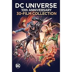 DC Universe: 10th Anniversary 30-Film Collection (Digital 4K/HD Animated Films) $15