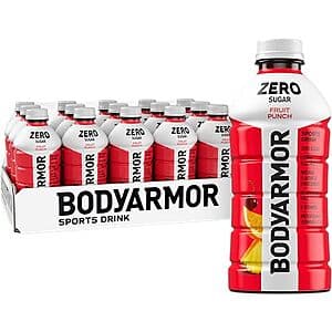 Select Accts: 15-Pk 28-Oz BODYARMOR ZERO Sugar Sports Drink (Fruit Punch) $15.75 w/ S&S