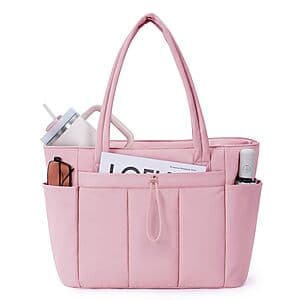 20L Wandering Nature Puffer Tote Bag w/ Cup Holder (2 Colors) $16