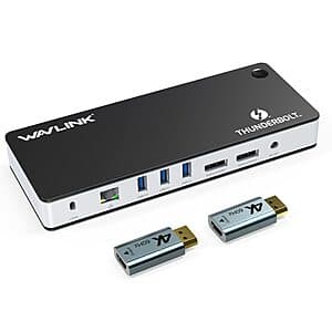 Prime Members: WAVLINK Thunderbolt 3 Docking Station w/ 87W PD, Dual 4K $36 + Free Shipping