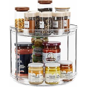 2-Tier LAMU 9.25" Lazy Susan Turntable Organizer $9