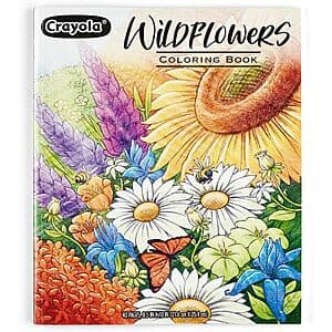 40-Page Crayola Adult Coloring Book: Tropical Garden $4.90, Wildflowers $4.60
