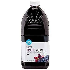 Happy Belly 100% Juice: 64-Oz Grape or 32-Oz Lemon $2