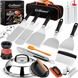 27-pc Grilliance Griddle Accessories Kit $23
