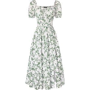 Scarlet Darkness Women's Floral Corset Midi Dress (Various) from $13.45
