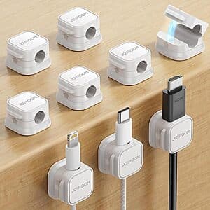 9-Pk JOYROOM Adhesive Magnetic Cable Organizer Clips $5.50