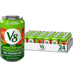 24-Pack 11.5-Oz V8 Original 100% Vegetable Juice (Low Sodium) $12.80 w/ Subscribe & Save