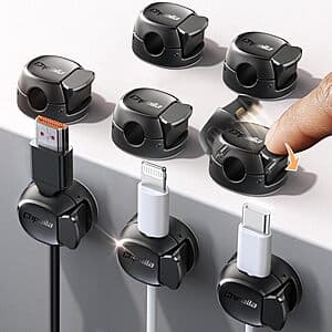 8-Pack Chfeila Dual Spring & Clasp Cord Organizers (Black) $4.20