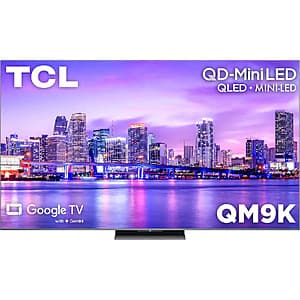 65" TCL 65QM9K QD-Mini LED 4K UHD TV (2025) $1000 + Free S&H