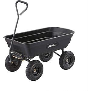 Gorilla Carts Poly Garden Dump Cart w/ Steel Frame & 10" Tires $68.55 + Free Shipping