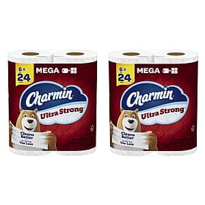 12-Count Charmin Ultra Strong Mega Rolls Toilet Paper + $5 Amazon Credit $15.15 w/ Subscribe & Save