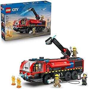 691-Pc LEGO City Airport Fire Truck Building Set $56 + Free S&H