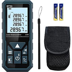 165-ft HANMATEK Laser Distance Meter w/ Backlit LCD Display $13