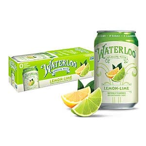 12-Pack 12oz Waterloo Sparkling Water (Lemon-Lime) $4.70 w/ Subscribe & Save