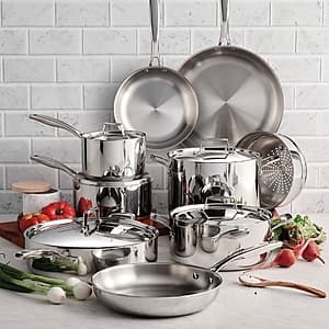 Sam's Club Members: 14-Pc Tramontina Tri-Ply Clad 18/10 Stainless Steel Cookware $175 + Free S&H w/ Plus