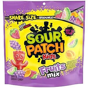 11.03-Oz Sour Patch Kids Fruits Mix Soft & Chewy Candy $2.45 w/ S&S