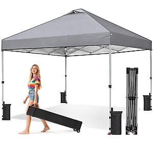 10' x 10' OLIXIS Pop Up Adjustable Height Canopy Tent w/ Carry Bag (2 Colors) $60 + Free Shipping