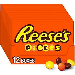 12-Ct 4-Oz Reese's Pieces Peanut Butter Candy Boxes $9 w/ S&S