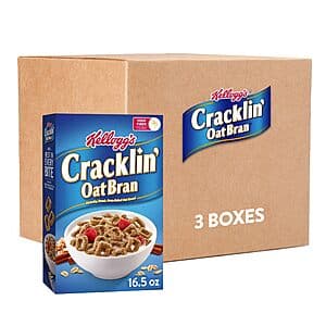3-Count 16.5-Oz Kellogg's Cracklin' Oat Bran Breakfast Cereal $11.15 w/ Subscribe & Save