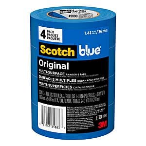 4-Rolls Scotch Blue Painter's Tape (1.41 Inches x 60 Yards) $12.00 + Free Shipping w/ Prime or on $35+