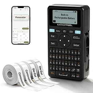 Prime: SUPVAN E11 Keyboard & Bluetooth Label Maker Machine w/ 4 Tapes $18 + Free S&H