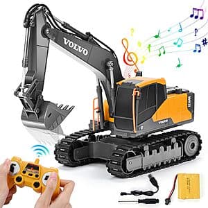 2-Set of DOUBLE E Remote Control Excavator Toys (Volvo + Blue) $40 + Free Shipping